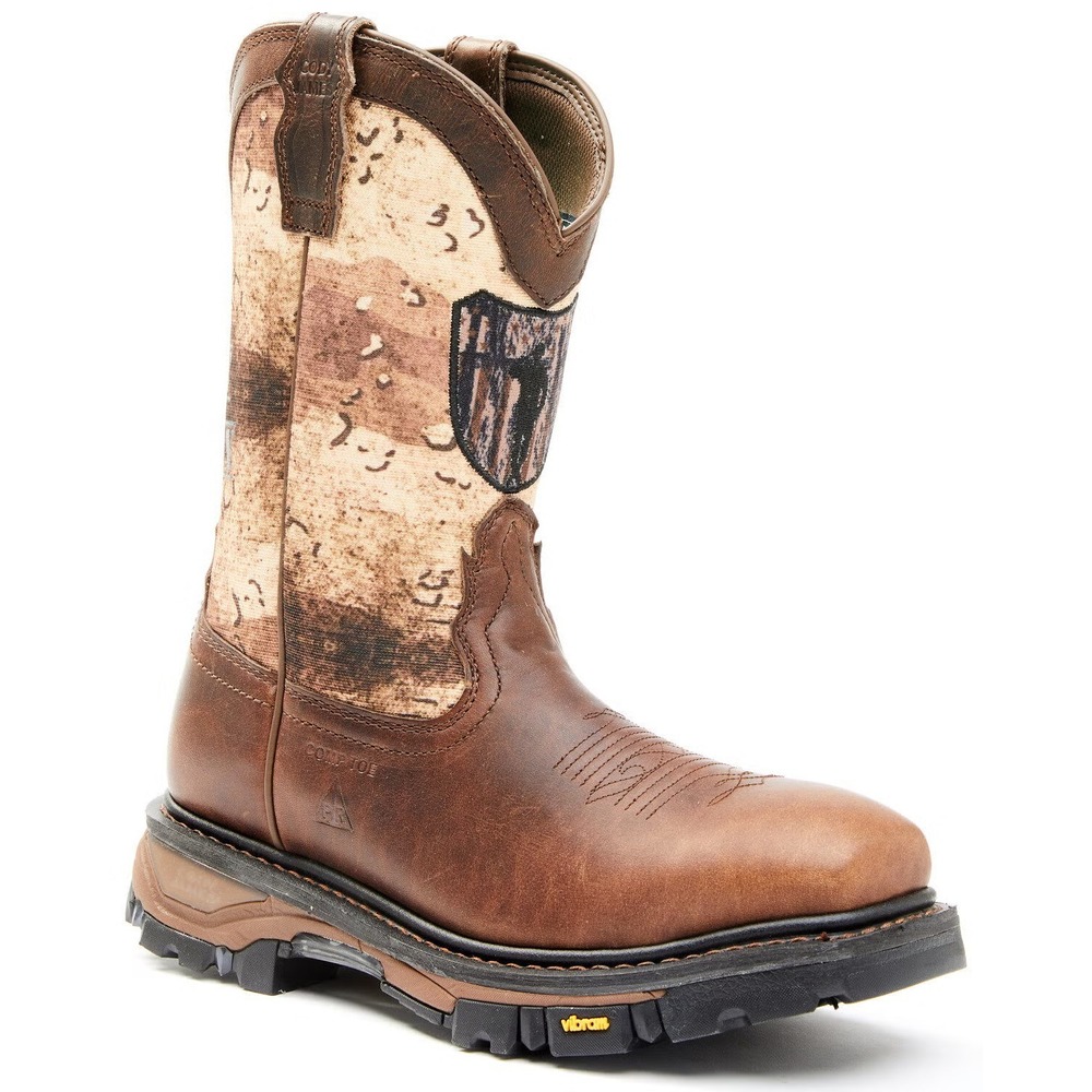 Cody James® (Men's 10 D) 11" Camo Flag Decimator™ Composite Toe Work Boot - $220